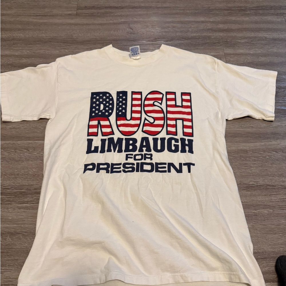 90s Rare Vintage Rush Limbaugh For President Shirt Size Large, Single Stitch